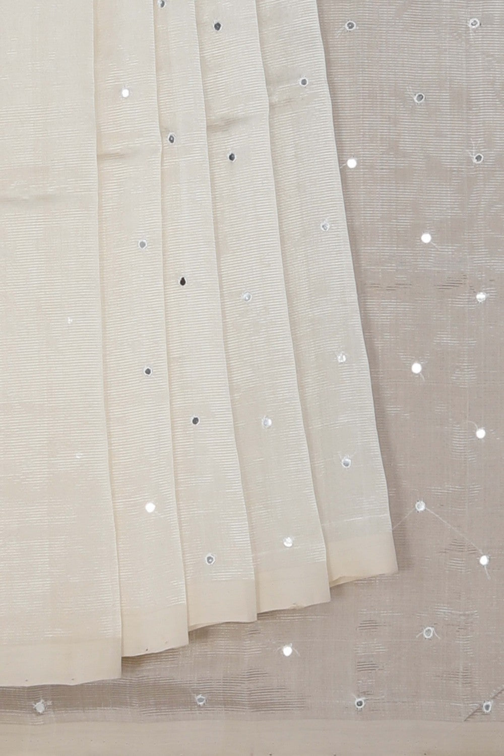 Mangalgiri Silk White Saree