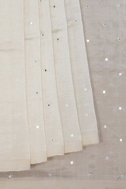 Image of Mangalgiri Silk White Saree