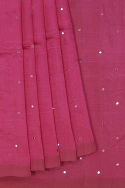 Image of Mangalgiri Silk Pink Saree