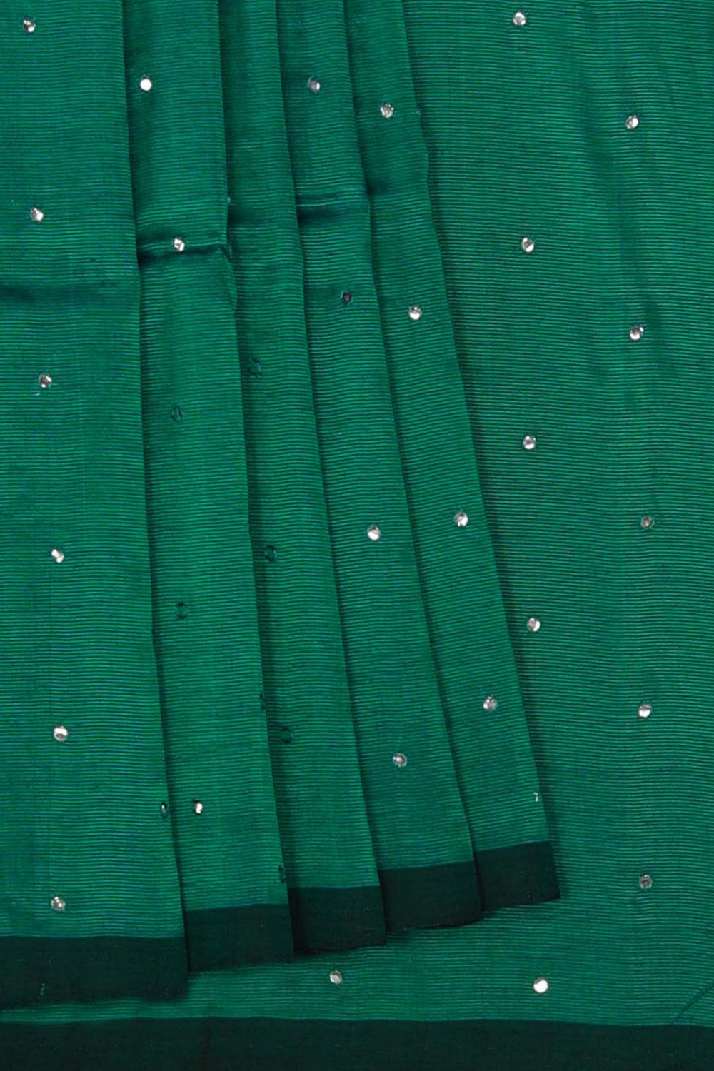 Mangalgiri Silk Teal Green Saree