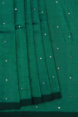 Image of Mangalgiri Silk Teal Green Saree