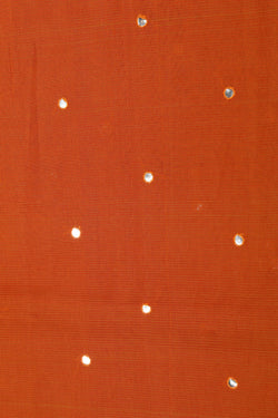 Image of Mangalgiri Silk Orange Saree