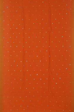 Image of Mangalgiri Silk Orange Saree