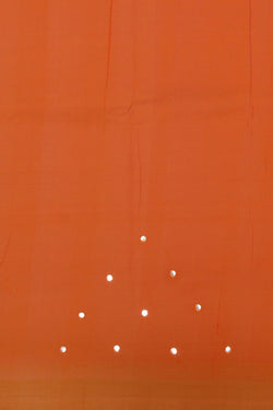 Image of Mangalgiri Silk Orange Saree