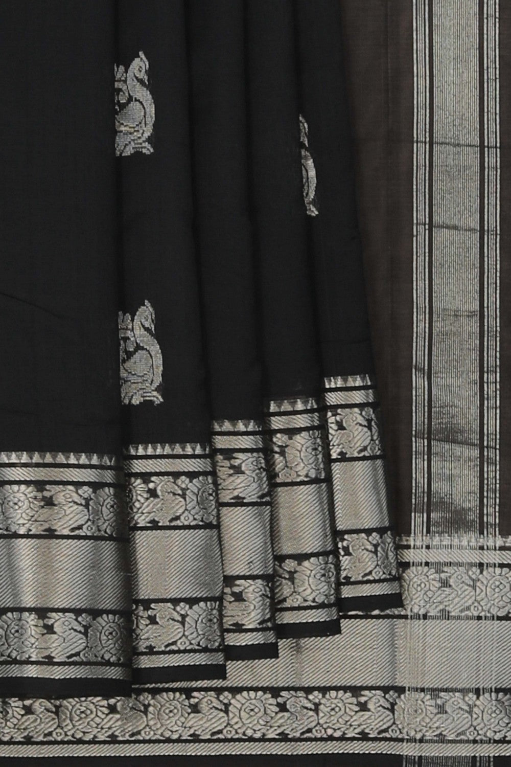 Mangalgiri Black Saree