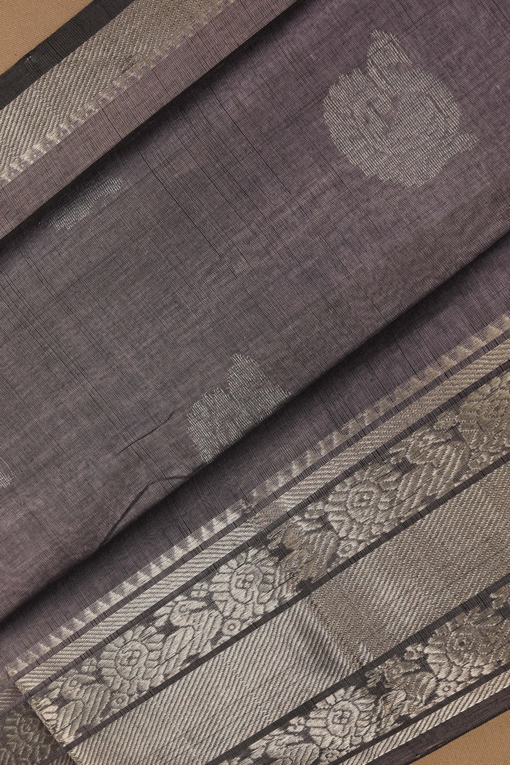 Image of Mangalgiri Grey Saree