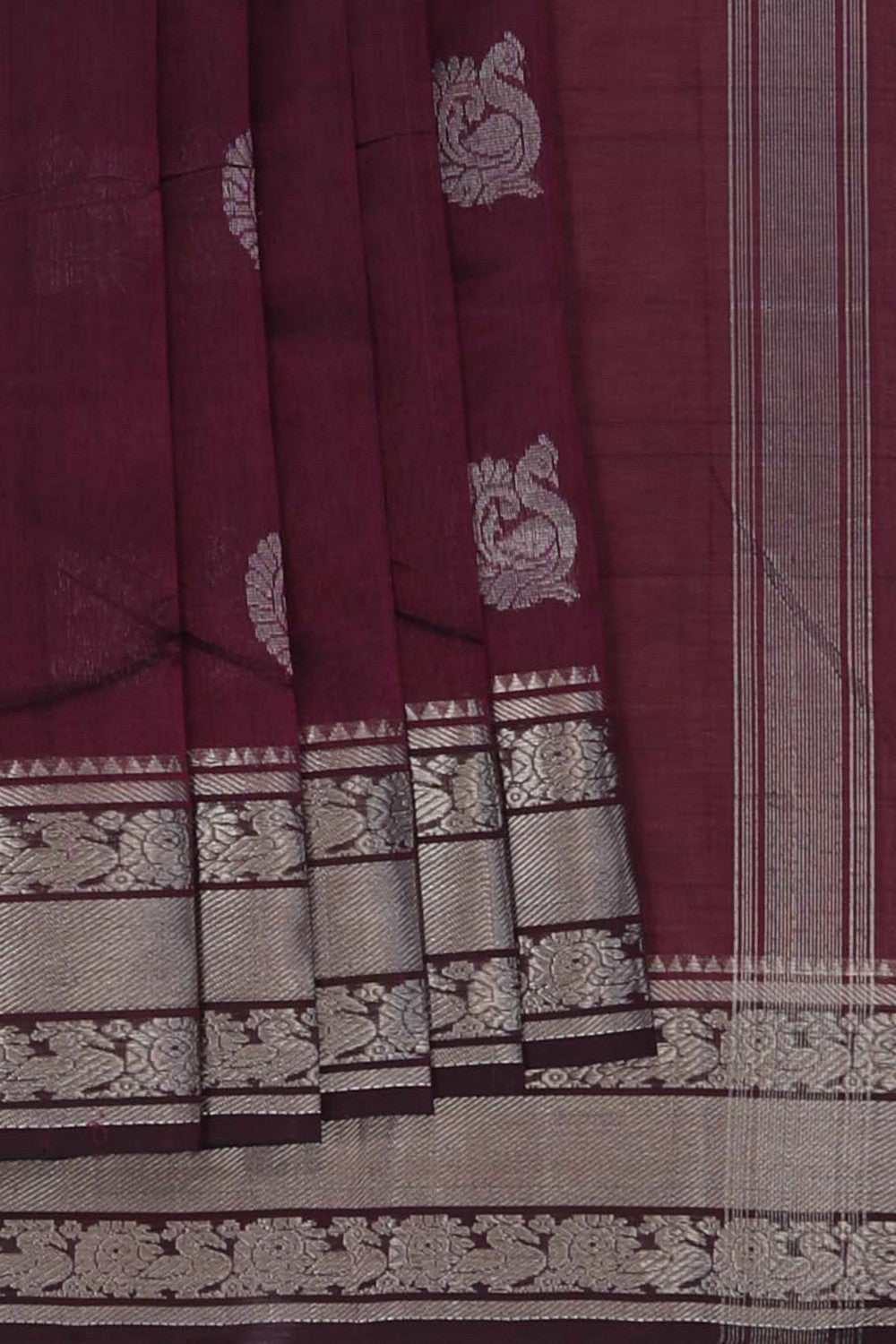Image of Mangalgiri Maroon Saree