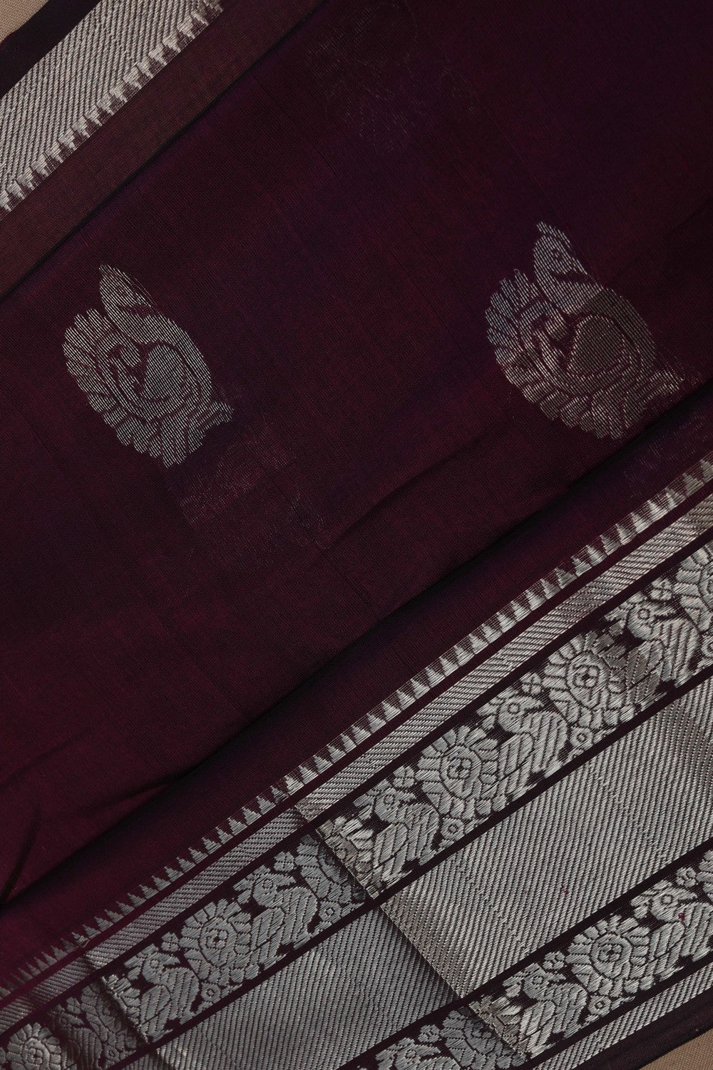 Mangalgiri Purple Saree