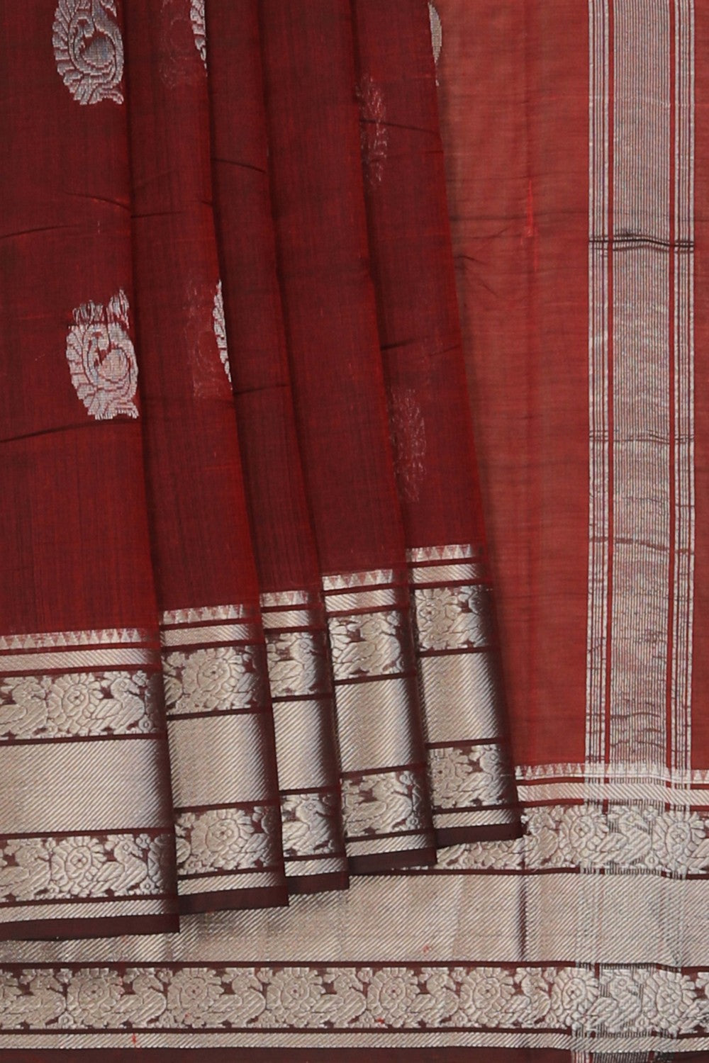 Image of Mangalgiri Maroon Saree
