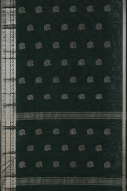 Image of Mangalgiri Bottle Green Saree