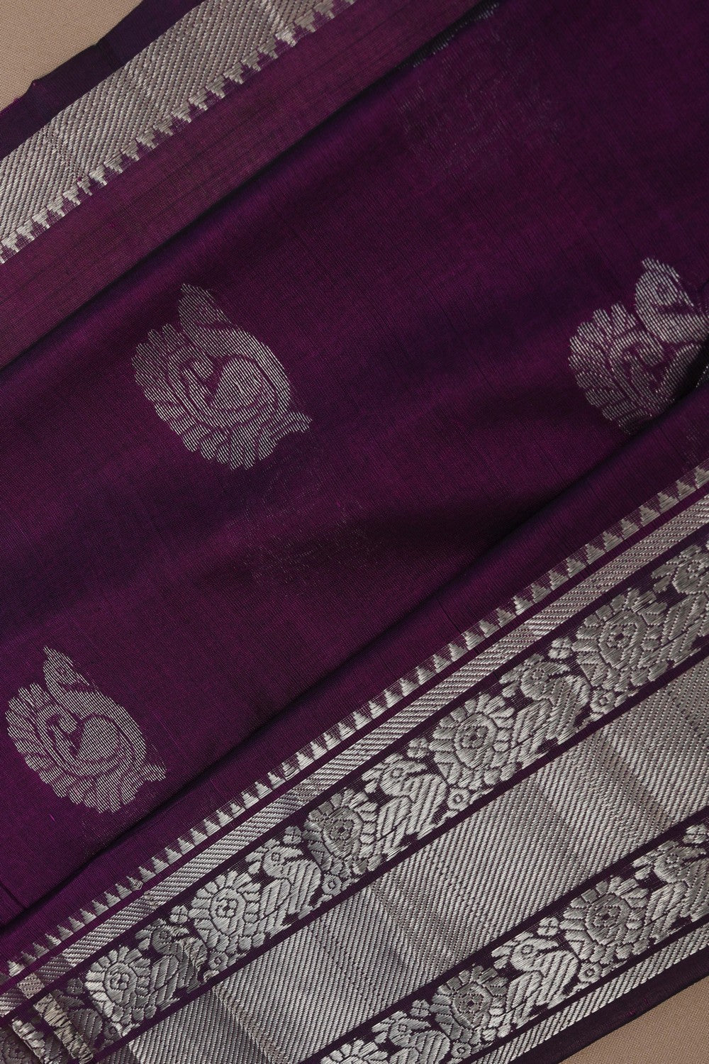 Mangalgiri Purple Saree