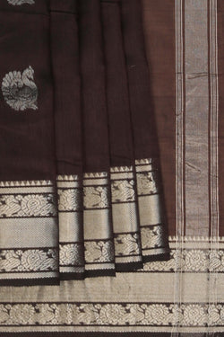 Image of Mangalgiri Coffee Brown Saree