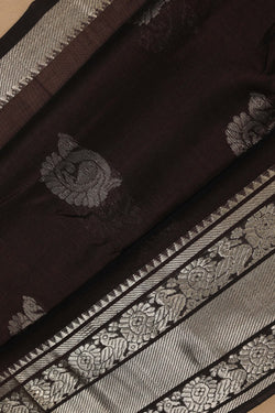 Image of Mangalgiri Coffee Brown Saree