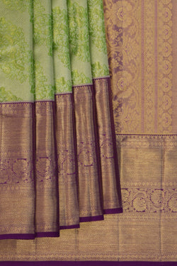 Image of Kanchipattu Tissue Brocade Green Saree