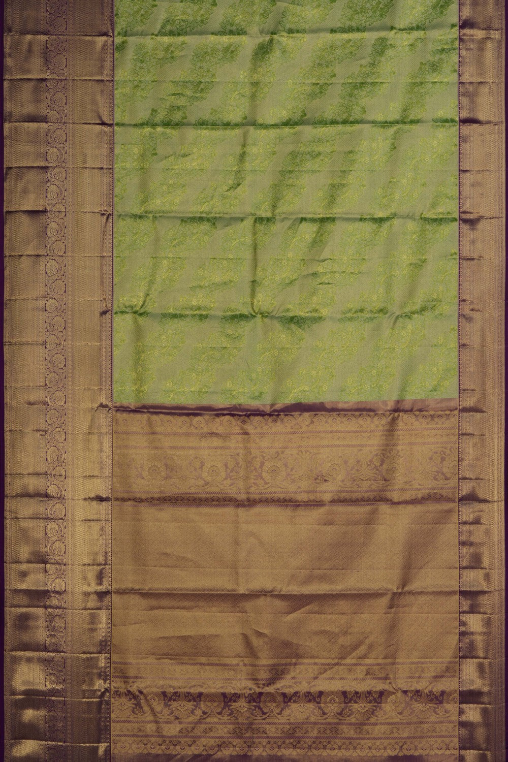 Image of Kanchipattu Tissue Brocade Green Saree