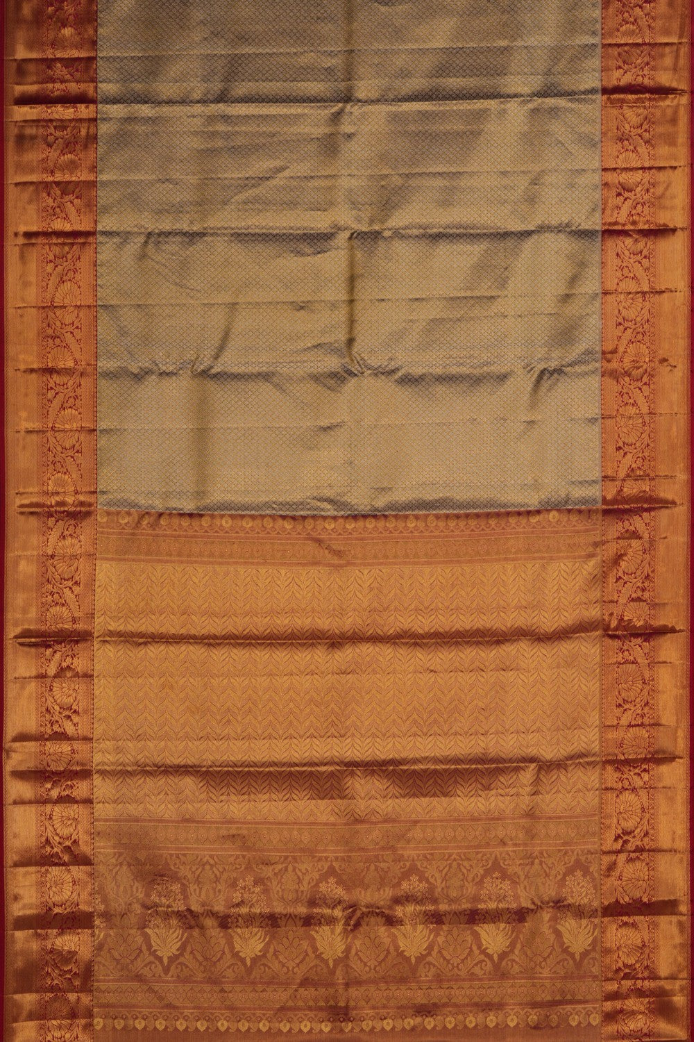 Kanchipattu Tissue Brocade Gold Saree