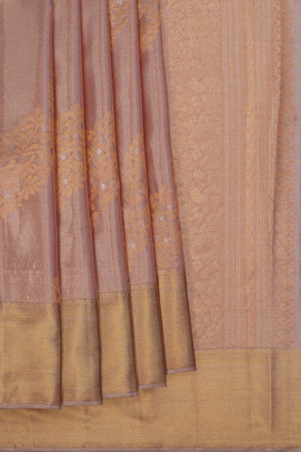 Kanchipattu Tissue Brocade Pink Saree