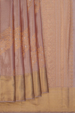 Image of Kanchipattu Tissue Brocade Pink Saree