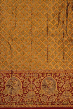 Image of Kanchipattu Tissue Brocade Pink Gold Saree