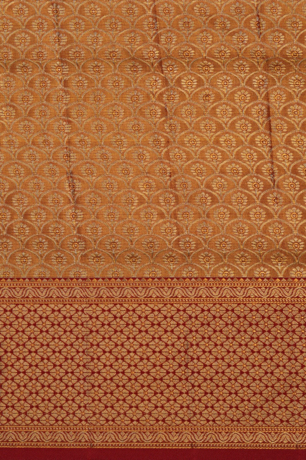 Kanchipattu Tissue Brocade Gold Saree