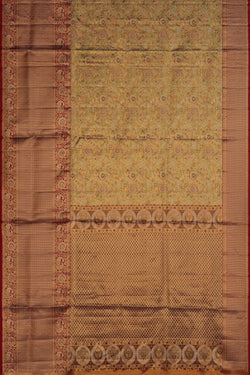 Image of Kanchipattu Tissue Brocade Gold Saree