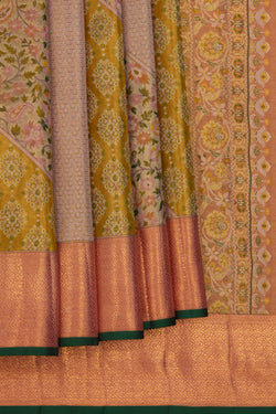 Image of Kanchipattu Brocade Gold Saree