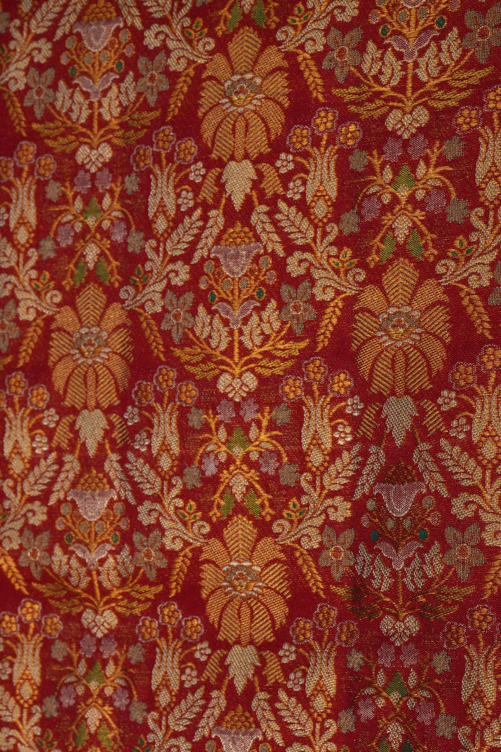 Kanchipattu Tissue Brocade Red Saree