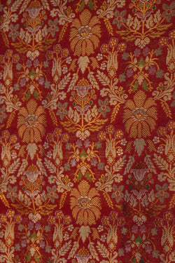 Image of Kanchipattu Tissue Brocade Red Saree