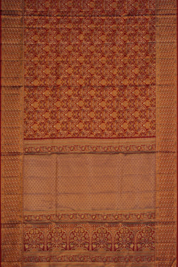 Image of Kanchipattu Tissue Brocade Red Saree