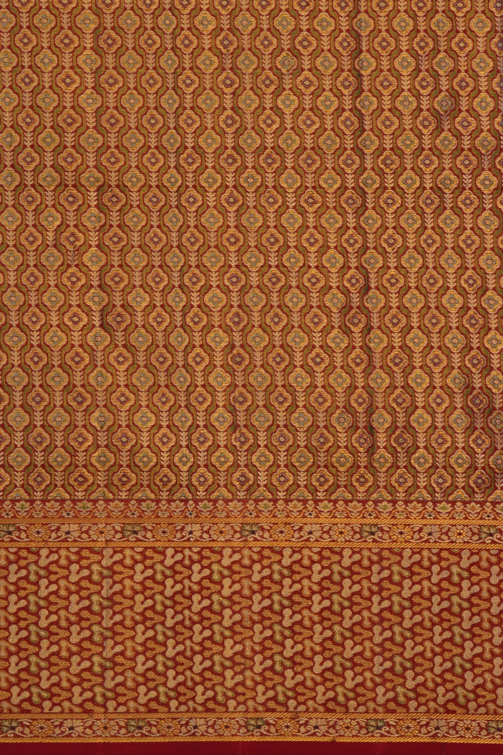 Kanchipattu Tissue Brocade Red Saree