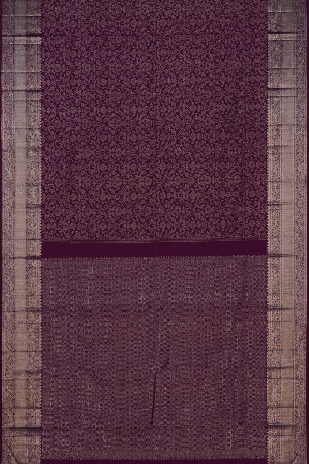 Image of Kanchipuram Silk Purple Saree