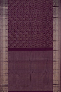 Image of Kanchipuram Silk Purple Saree