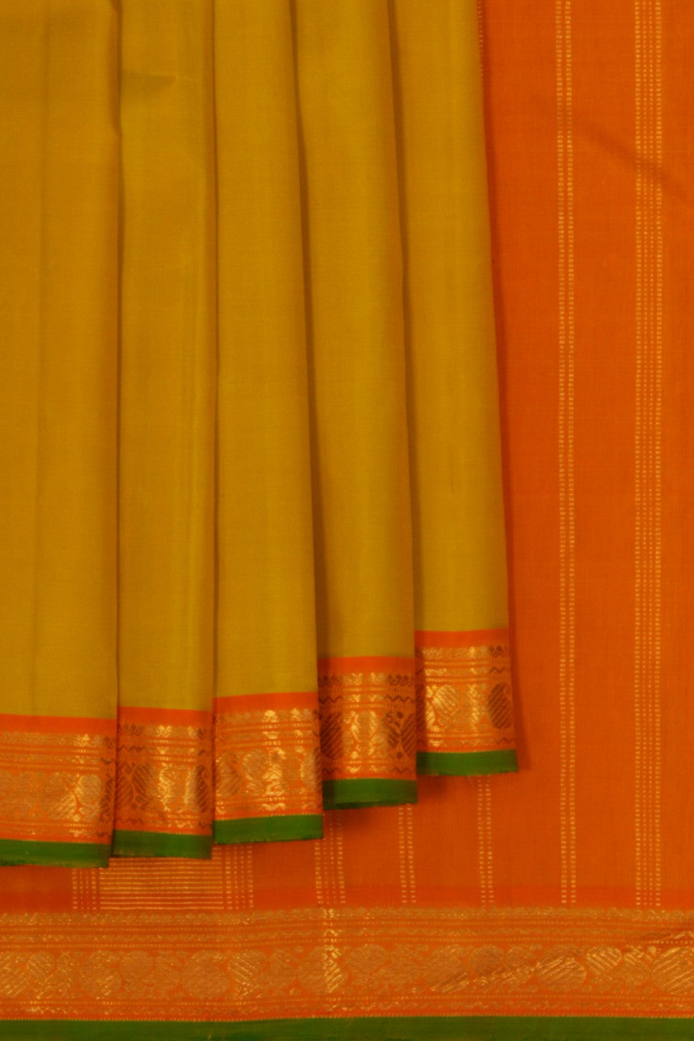 Image of Arani Silk Spring Yellow Saree