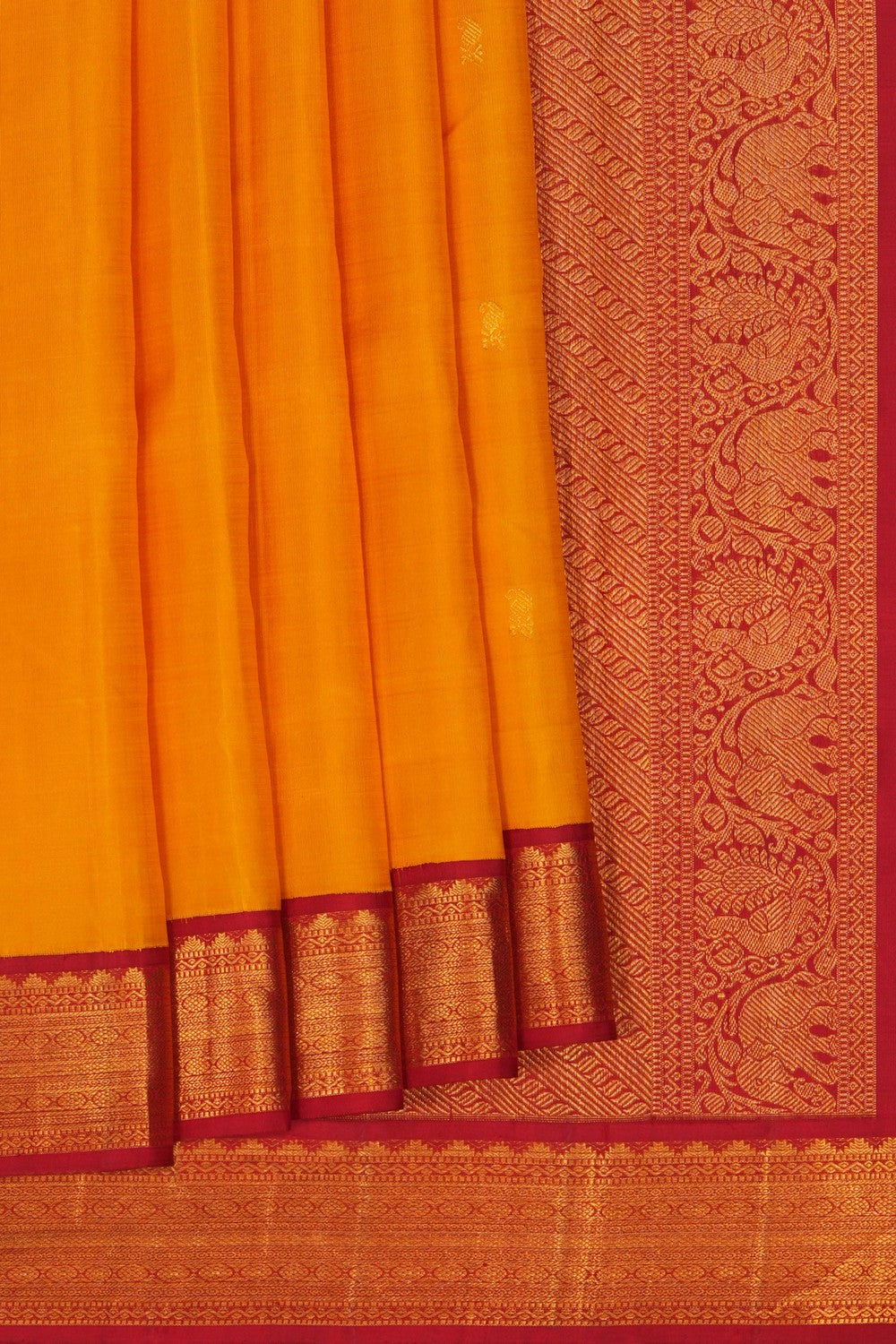 Image of Arani Silk Mustard Saree