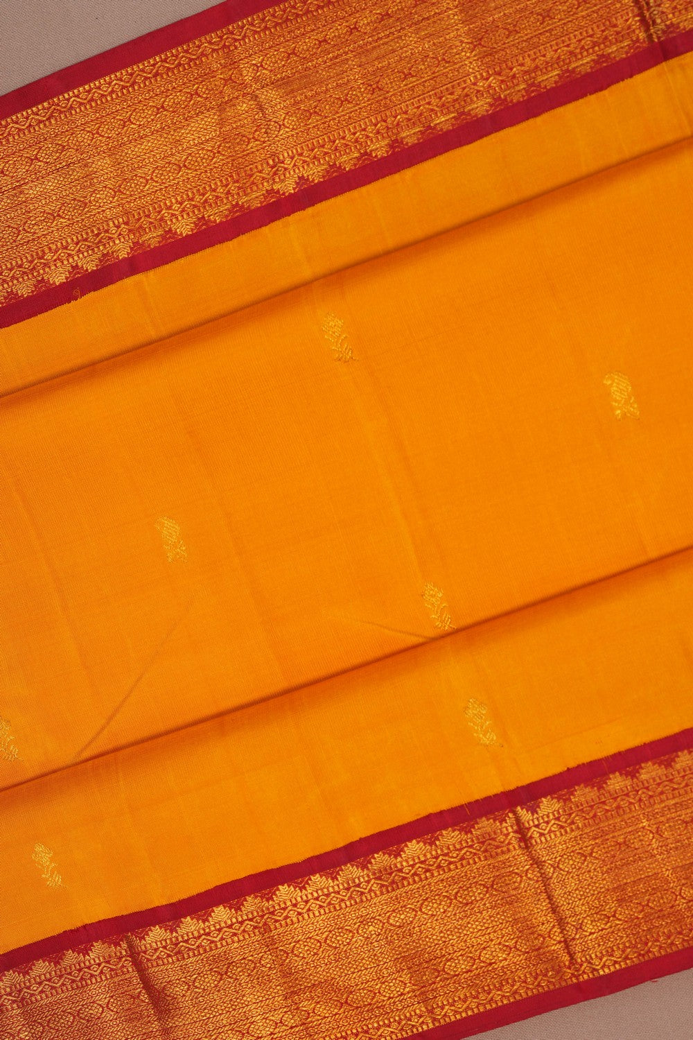 Image of Arani Silk Mustard Saree