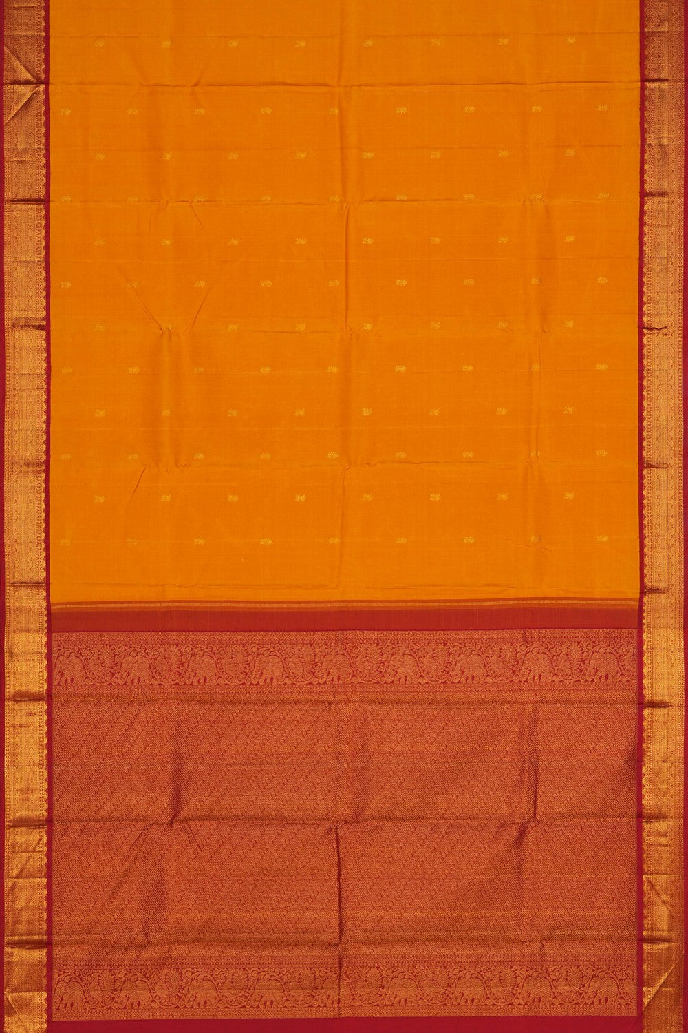 Image of Arani Silk Mustard Saree
