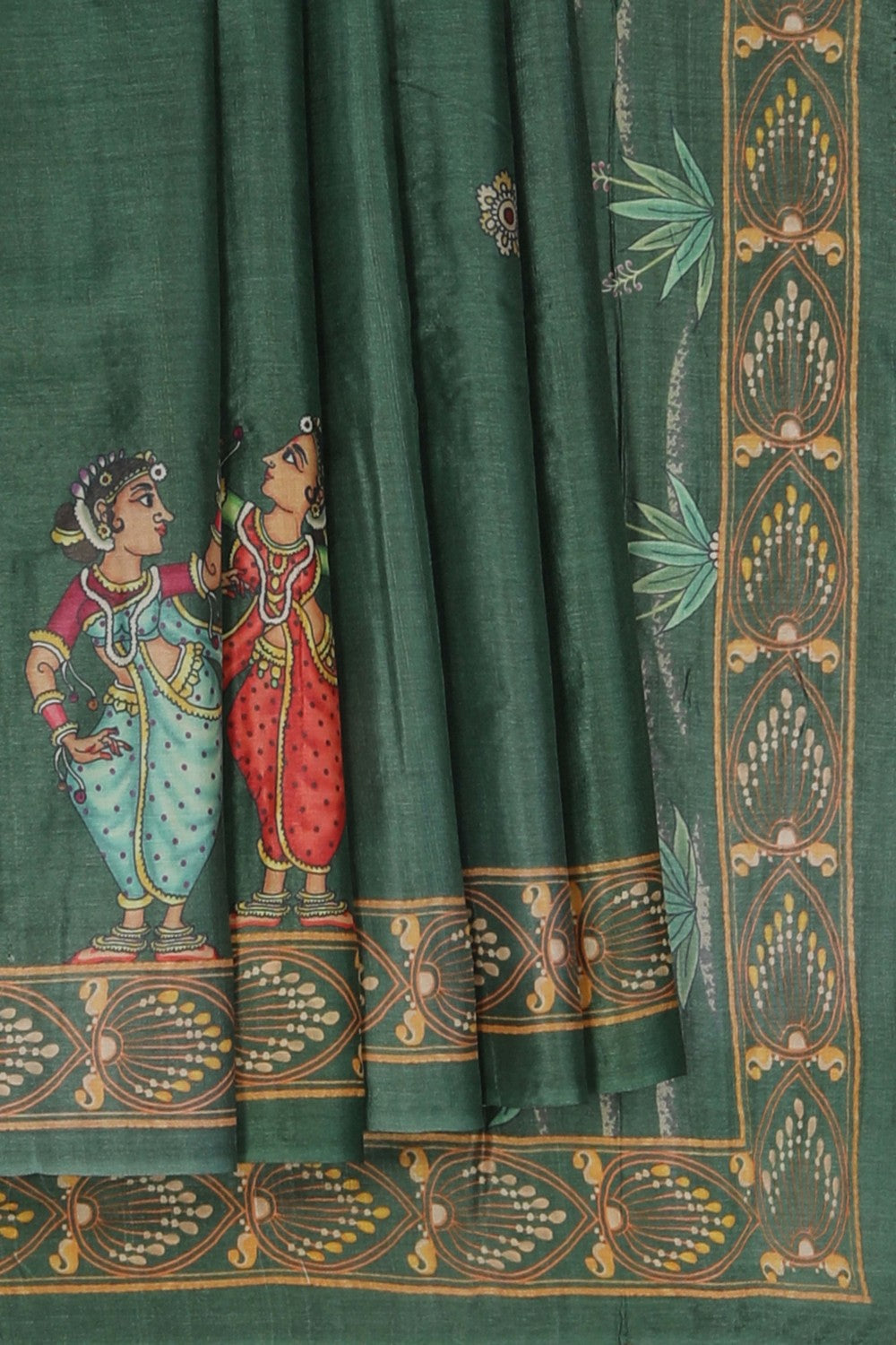 Image of Tussar Silk Patachitra Saree
