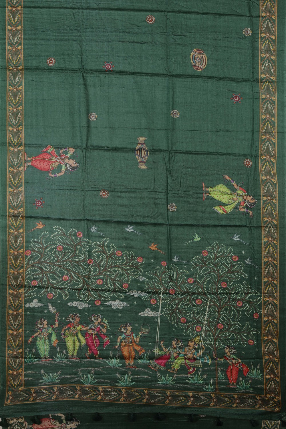 Image of Tussar Silk Patachitra Saree