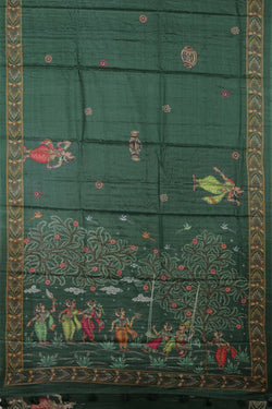 Image of Tussar Silk Patachitra Saree