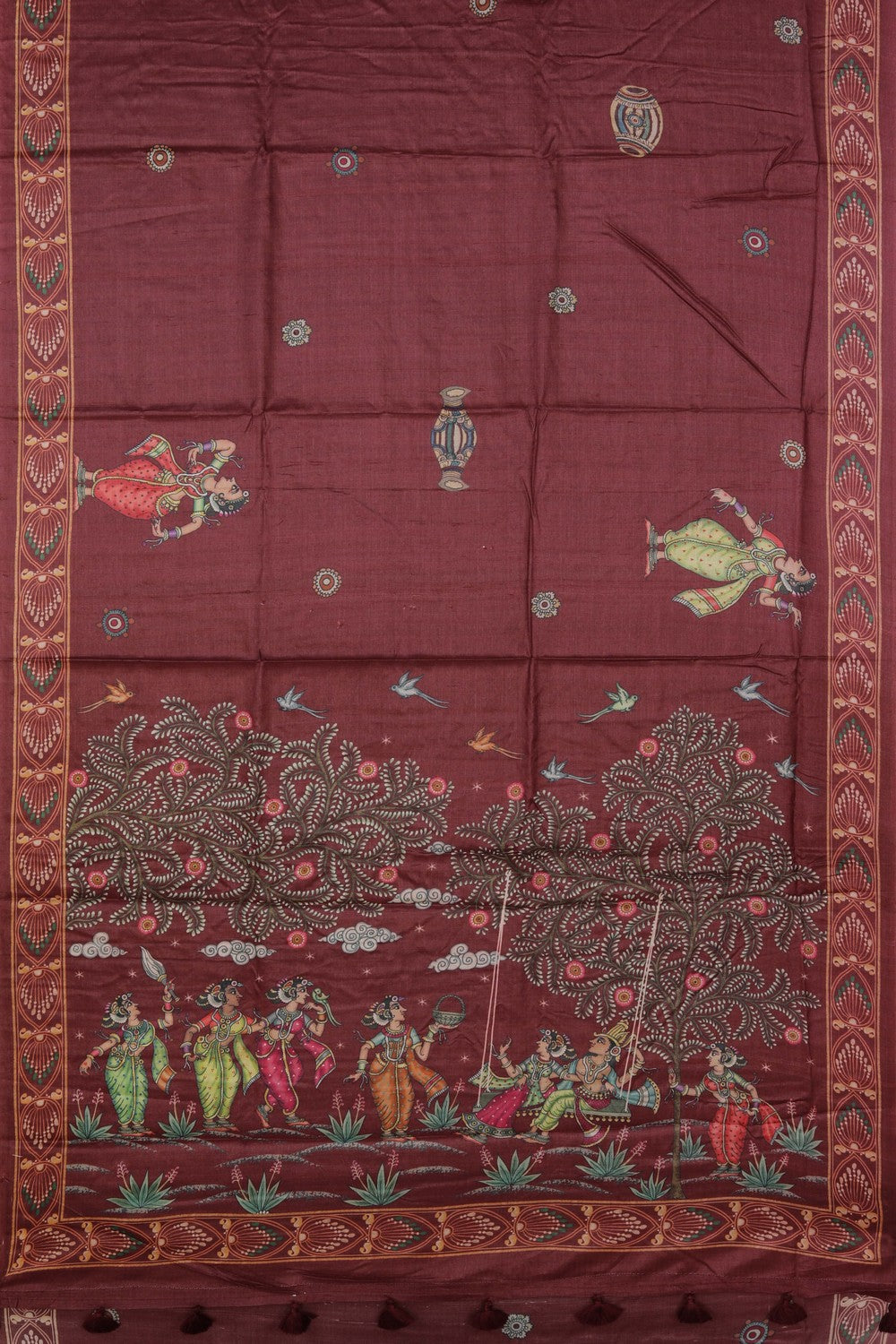 Image of Tussar Silk Patachitra Saree