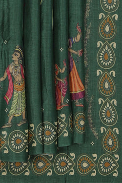 Image of Tussar Silk Patachitra Saree