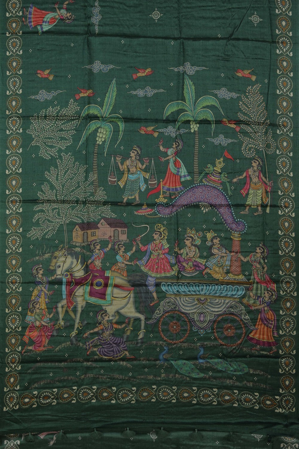 Tussar Silk Patachitra Saree