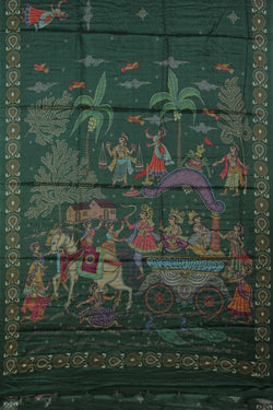 Image of Tussar Silk Patachitra Saree