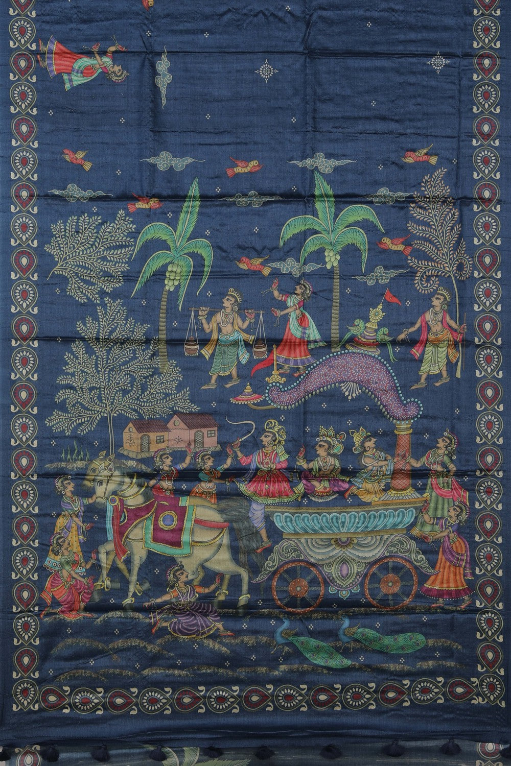 Image of Tussar Silk Patachitra Saree