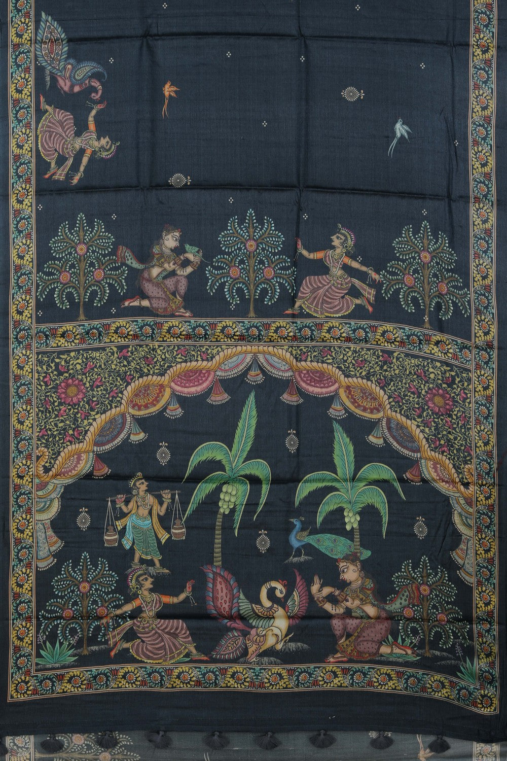 Image of Tussar Silk Patachitra Saree