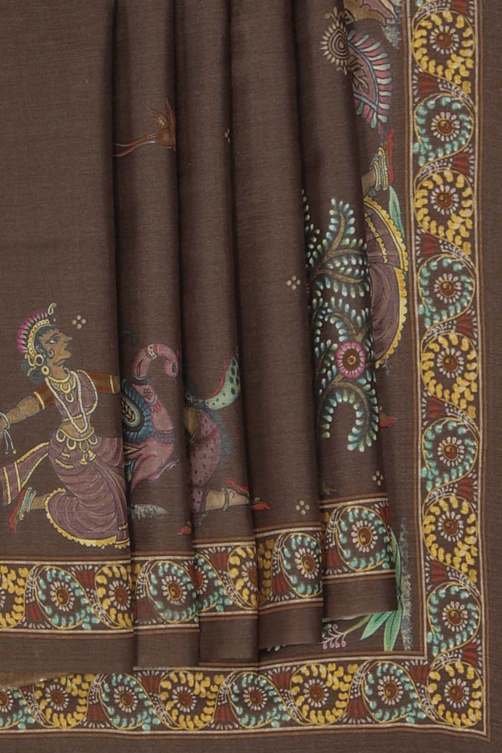 Image of Tussar Silk Patachitra Saree