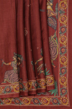 Image of Tussar Silk Patachitra Saree