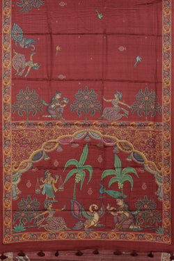 Image of Tussar Silk Patachitra Saree