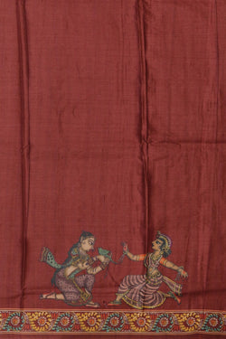 Image of Tussar Silk Patachitra Saree