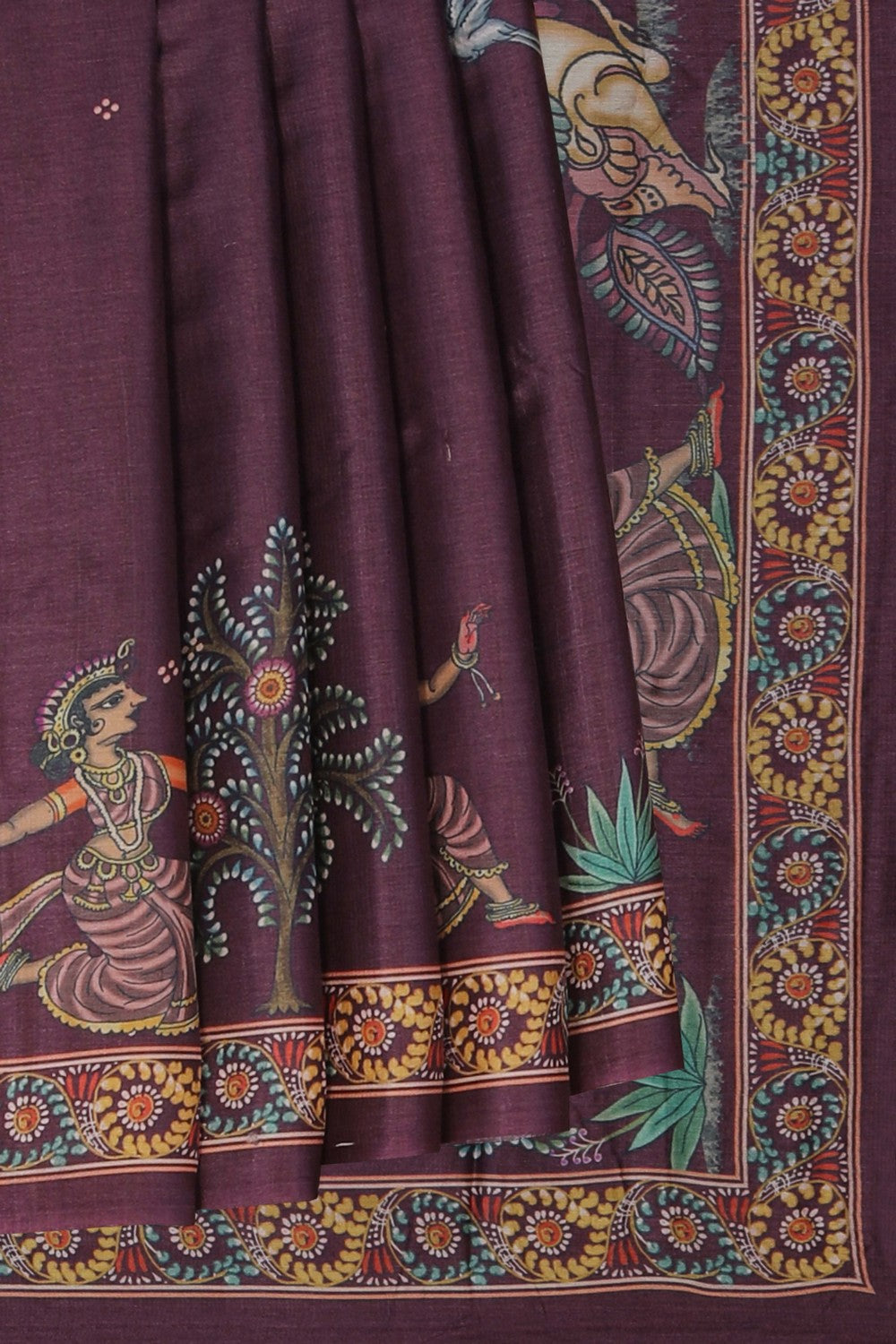 Image of Tussar Silk Patachitra Saree